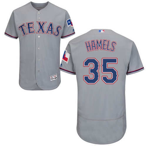 Rangers #35 Cole Hamels Grey Flexbase Authentic Collection Stitched MLB Jersey Rangers #35 Cole Hamels Grey Flexbase Authentic Collection Stitched MLB Jersey