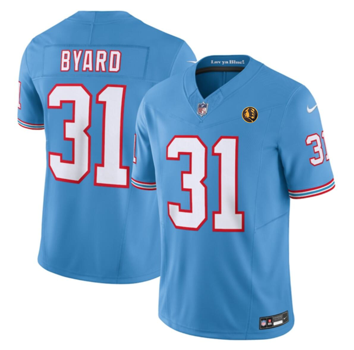 Men's Tennessee Titans #31 Kevin Byard Blue 2023 F.U.S.E. Throwback With John Madden Patch Vapor Limited Stitched Football Jersey Men's Tennessee Titans #31 Kevin Byard Blue 2023 F.U.S.E. Throwback With John Madden Patch Vapor Limited Stitched Football Jersey