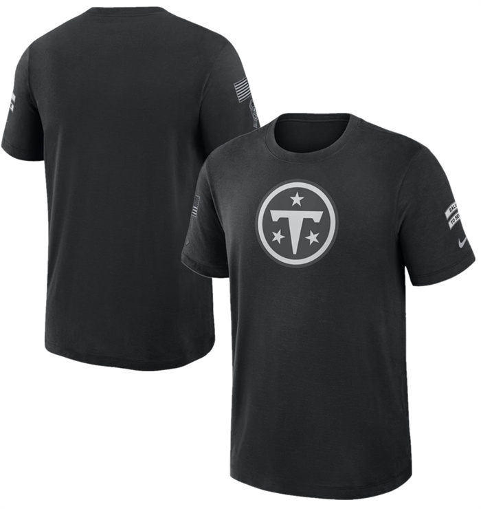 Men's Tennessee Titans Black 2026 Salute to Service Sideline Dri-FIT T-Shirt