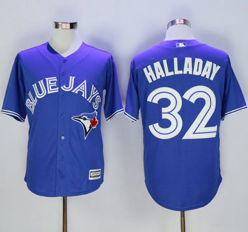 Blue Jays #32 Roy Halladay Blue New Cool Base Stitched MLB Jersey Blue Jays #32 Roy Halladay Blue New Cool Base Stitched MLB Jersey