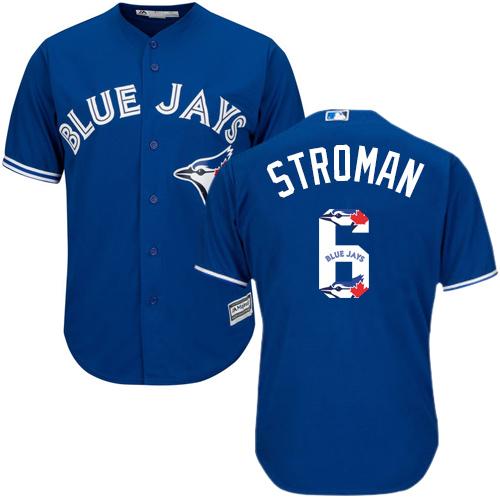 Blue Jays #6 Marcus Stroman Blue Team Logo Fashion Stitched MLB Jersey Blue Jays #6 Marcus Stroman Blue Team Logo Fashion Stitched MLB Jersey