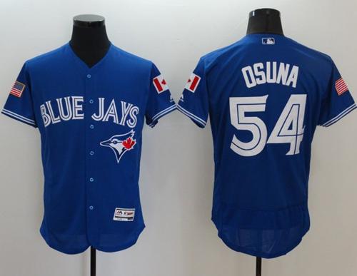 Blue Jays #54 Roberto Osuna Blue Fashion Stars & Stripes Flexbase Authentic Stitched MLB Jersey Blue Jays #54 Roberto Osuna Blue Fashion Stars & Stripes Flexbase Authentic Stitched MLB Jersey