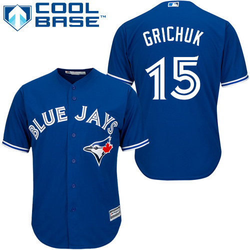 Blue Jays #15 Randal Grichuk Blue New Cool Base Stitched MLB Jersey Blue Jays #15 Randal Grichuk Blue New Cool Base Stitched MLB Jersey