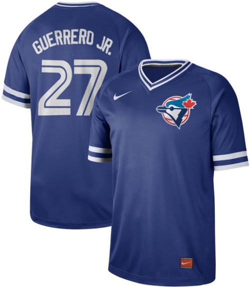 Nike Blue Jays #27 Vladimir Guerrero Jr. Royal Authentic Cooperstown Collection Stitched MLB Jersey