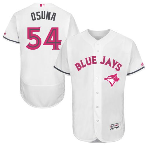 Blue Jays #54 Roberto Osuna White Flexbase Authentic Collection Mother's Day Stitched MLB Jersey Blue Jays #54 Roberto Osuna White Flexbase Authentic Collection Mother's Day Stitched MLB Jersey