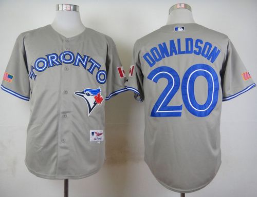 Blue Jays #20 Josh Donaldson Grey Road Cool Base Stitched MLB Jersey Blue Jays #20 Josh Donaldson Grey Road Cool Base Stitched MLB Jersey