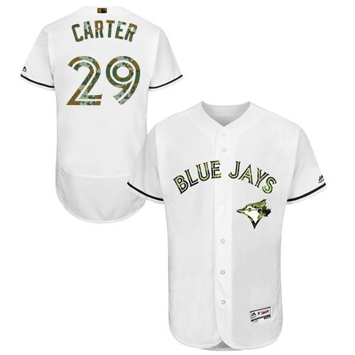 Blue Jays #29 Joe Carter White Flexbase Authentic Collection Memorial Day Stitched MLB Jersey Blue Jays #29 Joe Carter White Flexbase Authentic Collection Memorial Day Stitched MLB Jersey