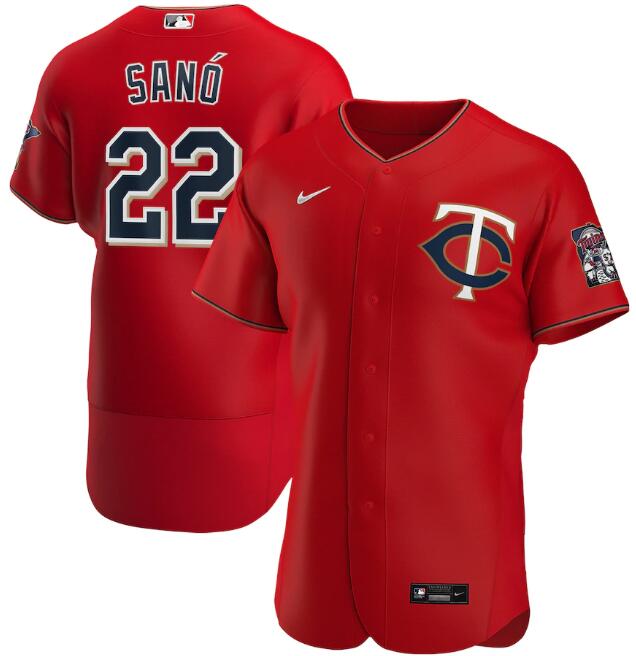 Men's Minnesota Twins #22 Miguel Sanó Red MLB Flex Base Stitched MLB Jersey