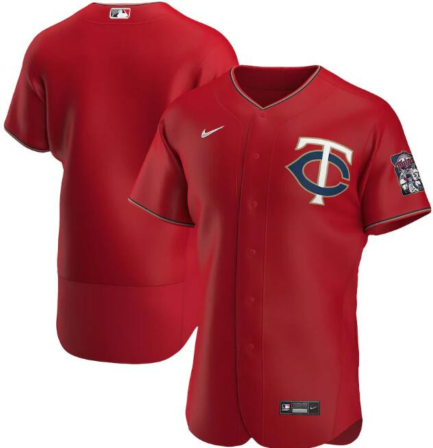 Men's Minnesota Twins Blank Red MLB Flex Base Stitched MLB Jersey Men's Minnesota Twins Blank Red MLB Flex Base Stitched MLB Jersey