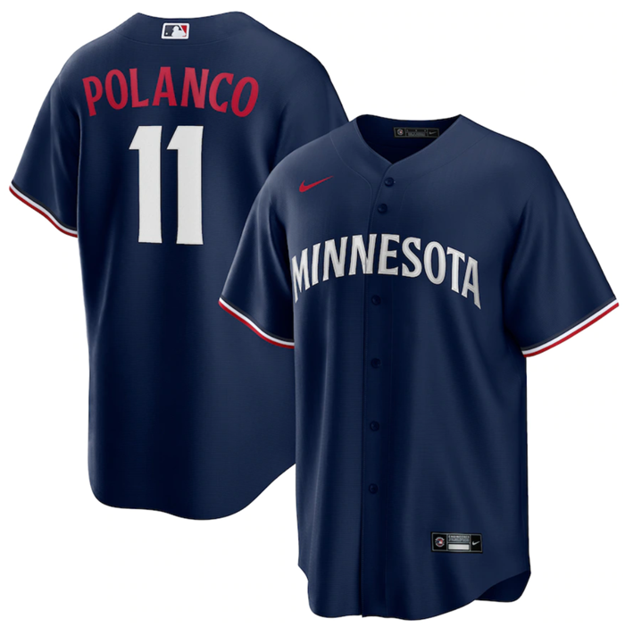 Men's Minnesota Twins #11 Jorge Polanco Navy Cool Base Stitched Jersey Men's Minnesota Twins #11 Jorge Polanco Navy Cool Base Stitched Jersey