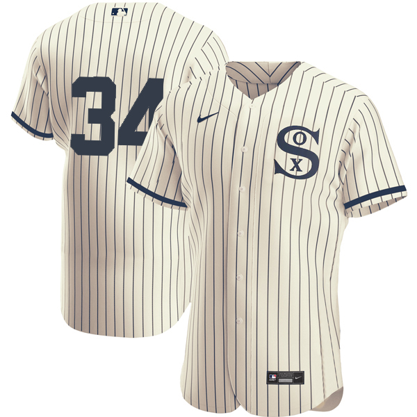 Men's Chicago White Sox #34 Michael Kopech 2021 Cream/Navy Field of Dreams