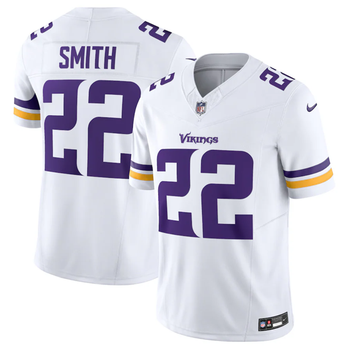 Men's Minnesota Vikings #22 Harrison Smith White 2023 F.U.S.E. Vapor Untouchable Stitched Jersey Men's Minnesota Vikings #22 Harrison Smith White 2023 F.U.S.E. Vapor Untouchable Stitched Jersey
