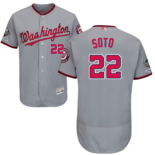 Nationals #22 Juan Soto Grey Flexbase Authentic Collection 2019 World Series Champions Stitched MLB Jersey Nationals #22 Juan Soto Grey Flexbase Authentic Collection 2019 World Series Champions Stitched MLB Jersey