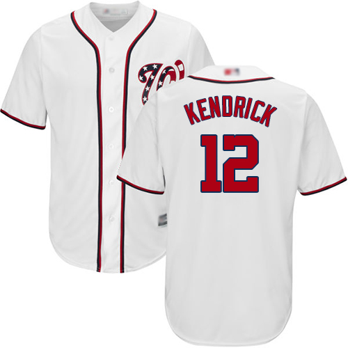 Nationals #12 Howie Kendrick White Cool Base Stitched MLB Jersey Nationals #12 Howie Kendrick White Cool Base Stitched MLB Jersey