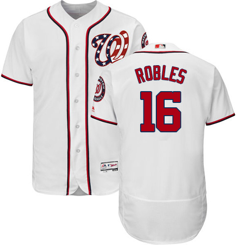 Nationals #16 Victor Robles White Flexbase Authentic Collection Stitched MLB Jersey Nationals #16 Victor Robles White Flexbase Authentic Collection Stitched MLB Jersey