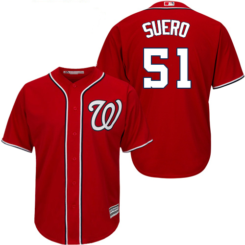 Nationals #51 Wander Suero Red New Cool Base Stitched MLB Jersey Nationals #51 Wander Suero Red New Cool Base Stitched MLB Jersey