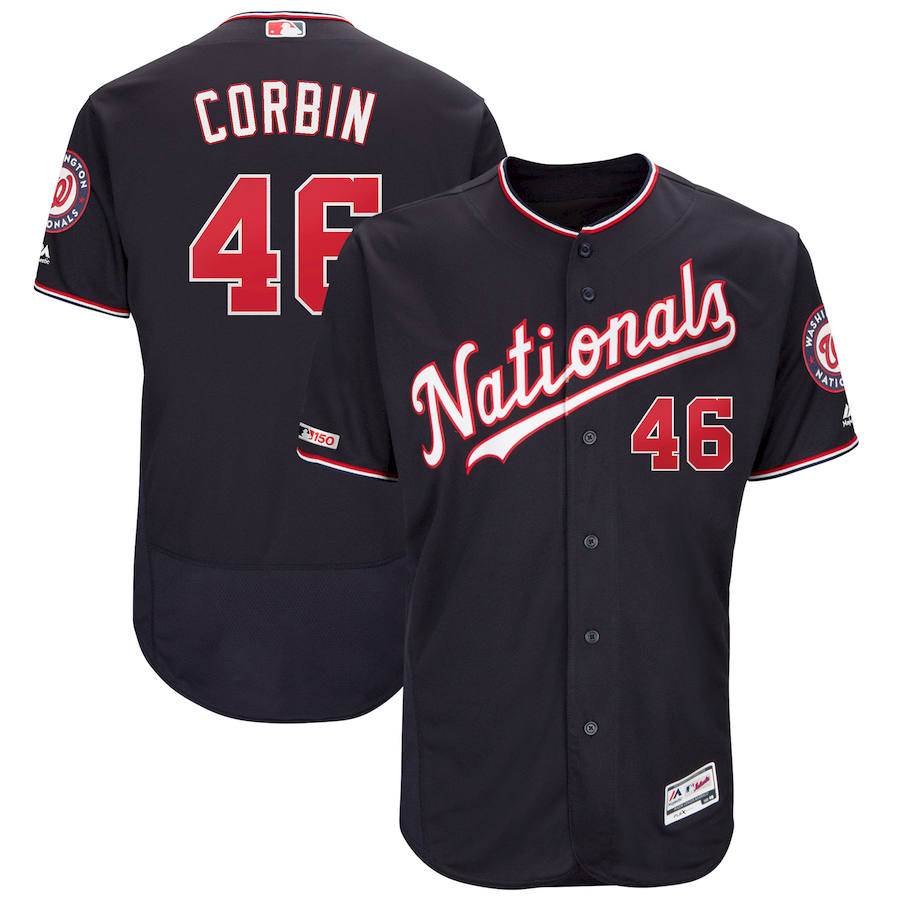 Washington Nationals #46 Patrick Corbin Majestic Alternate Authentic Collection Flex Base Player Jersey Navy Washington Nationals #46 Patrick Corbin Majestic Alternate Authentic Collection Flex Base Player Jersey Navy