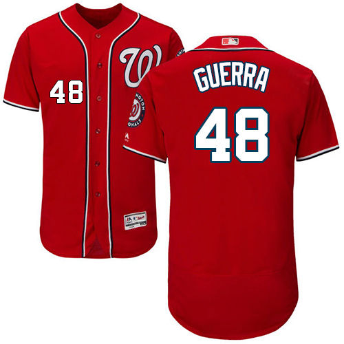 Nationals #48 Javy Guerra Red Flexbase Authentic Collection Stitched MLB Jersey Nationals #48 Javy Guerra Red Flexbase Authentic Collection Stitched MLB Jersey