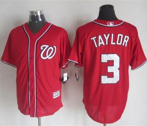 Nationals #3 Michael Taylor Red New Cool Base Stitched MLB Jersey Nationals #3 Michael Taylor Red New Cool Base Stitched MLB Jersey