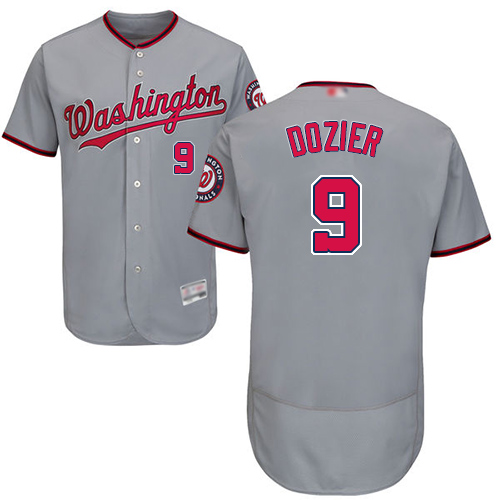 Nationals #9 Brian Dozier Grey Flexbase Authentic Collection Stitched MLB Jersey Nationals #9 Brian Dozier Grey Flexbase Authentic Collection Stitched MLB Jersey