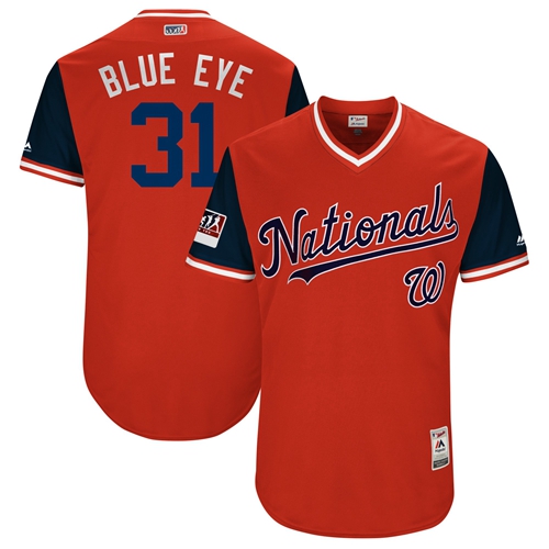 Nationals #31 Max Scherzer Red "Blue Eye" Players Weekend Authentic Stitched MLB Jersey Nationals #31 Max Scherzer Red "Blue Eye" Players Weekend Authentic Stitched MLB Jersey