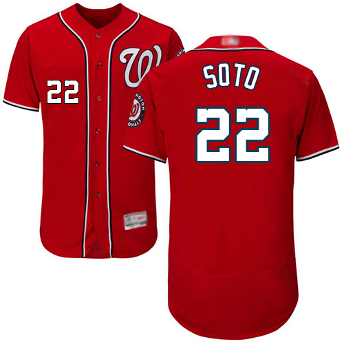 Nationals #22 Juan Soto Red Flexbase Authentic Collection Stitched MLB Jersey Nationals #22 Juan Soto Red Flexbase Authentic Collection Stitched MLB Jersey