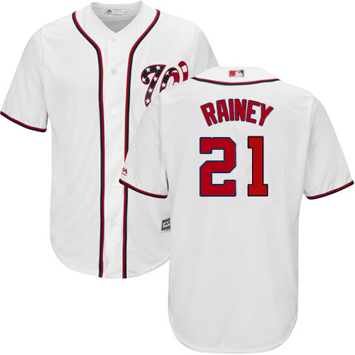 Nationals #21 Tanner Rainey White New Cool Base Stitched MLB Jersey Nationals #21 Tanner Rainey White New Cool Base Stitched MLB Jersey