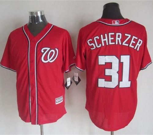 Nationals #31 Max Scherzer Red New Cool Base Stitched MLB Jersey Nationals #31 Max Scherzer Red New Cool Base Stitched MLB Jersey