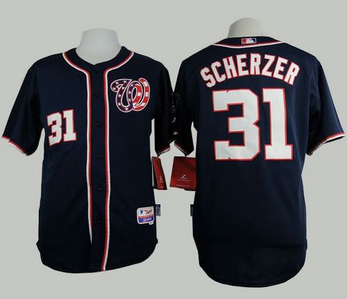 Nationals #31 Max Scherzer Navy Blue Cool Base Stitched MLB Jersey Nationals #31 Max Scherzer Navy Blue Cool Base Stitched MLB Jersey