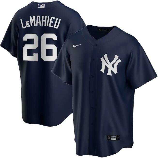 Men's New York Yankees #26 DJ LeMahieu Navy Cool Base Stitched Jersey Men's New York Yankees #26 DJ LeMahieu Navy Cool Base Stitched Jersey