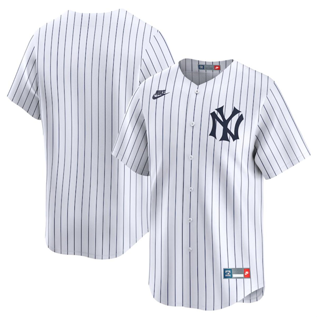 Men's New York Yankees Blank White Cooperstown Collection Limited Stitched Baseball Jersey Men's New York Yankees Blank White Cooperstown Collection Limited Stitched Baseball Jersey