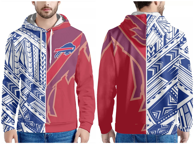 Men's Buffalo Bills Royal/Red/White Pullover Hoodie Men's Buffalo Bills Royal/Red/White Pullover Hoodie