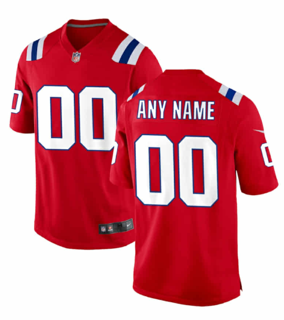 Men's New England Patriots Custom Red 2025 F.U.S.E. Vapor Limited Stitched Football Jersey