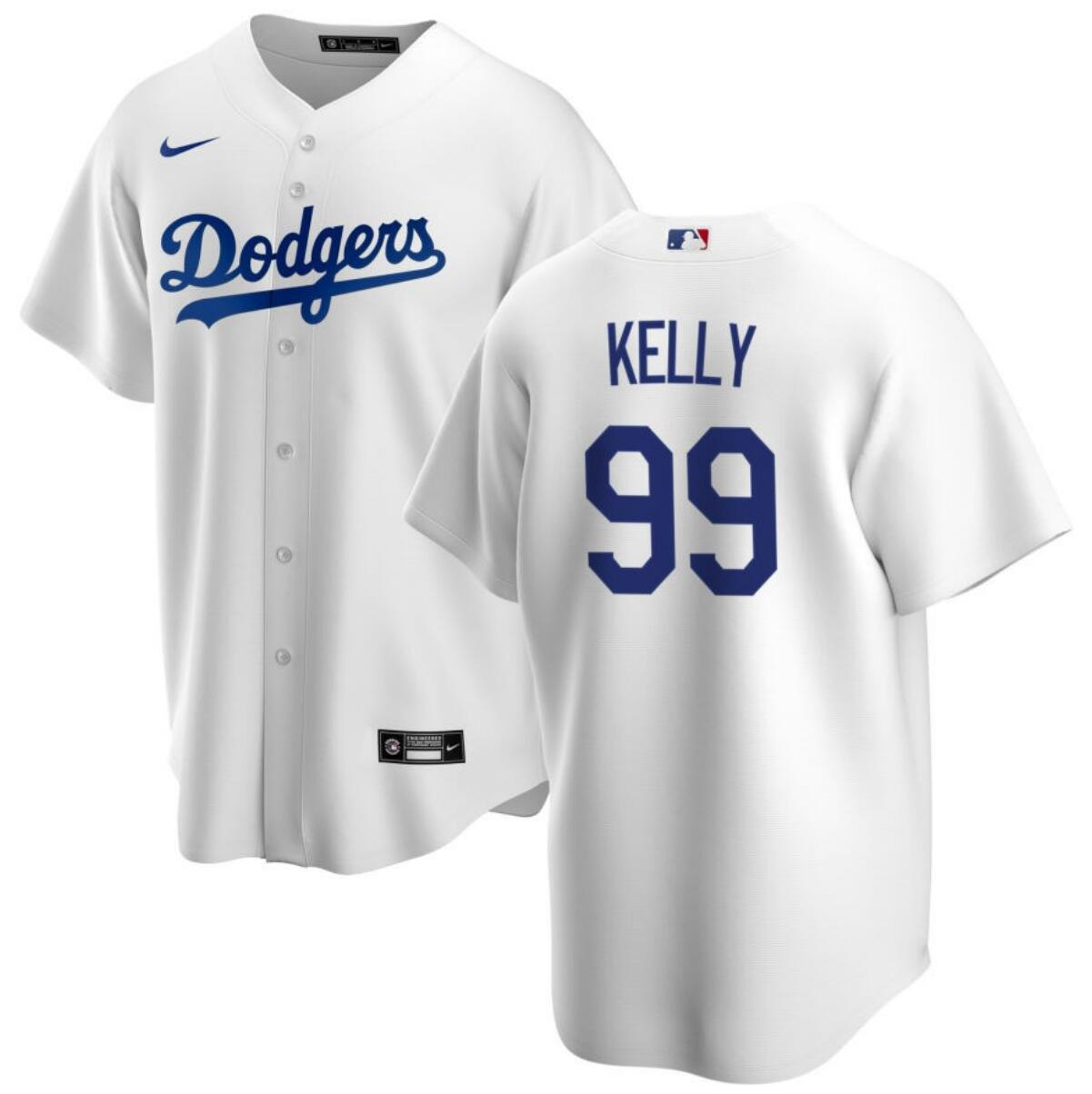 Men's Men's Los Angeles Dodgers #99 Joe Kelly White Cool Base Stitched Baseball Jersey Men's Men's Los Angeles Dodgers #99 Joe Kelly White Cool Base Stitched Baseball Jersey
