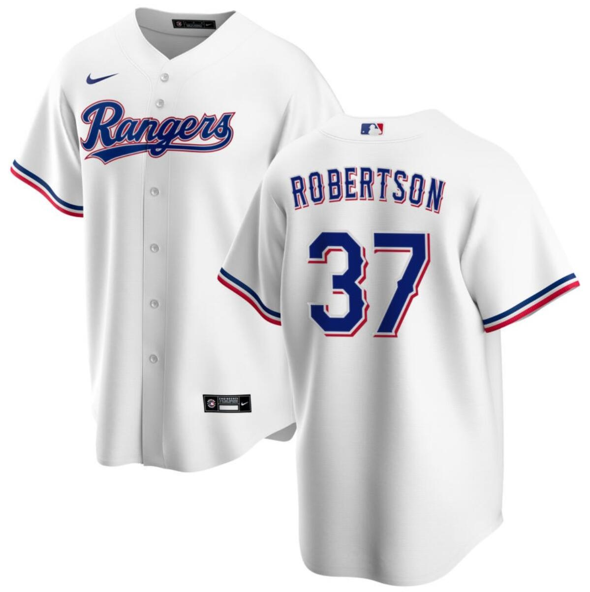 Men's Texas Rangers #37 David Robertson White Cool Base Stitched Baseball Jersey Men's Texas Rangers #37 David Robertson White Cool Base Stitched Baseball Jersey