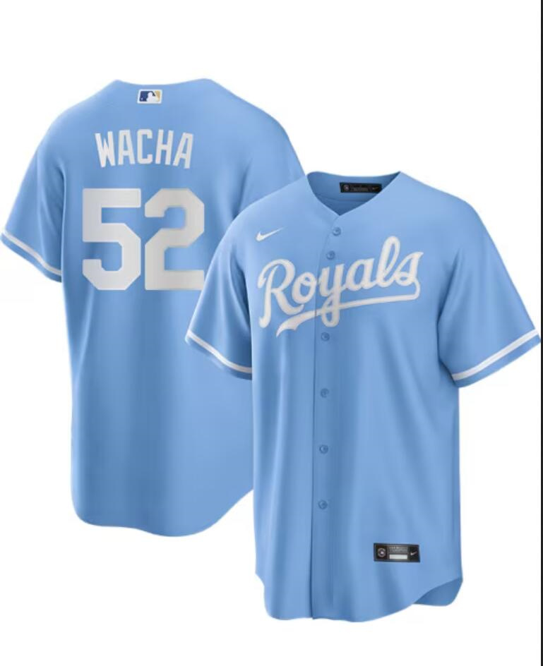 Men's Kansas City Royals #52 Michael Wacha Light Blue Limited Cool Base Stitched Baseball Jersey