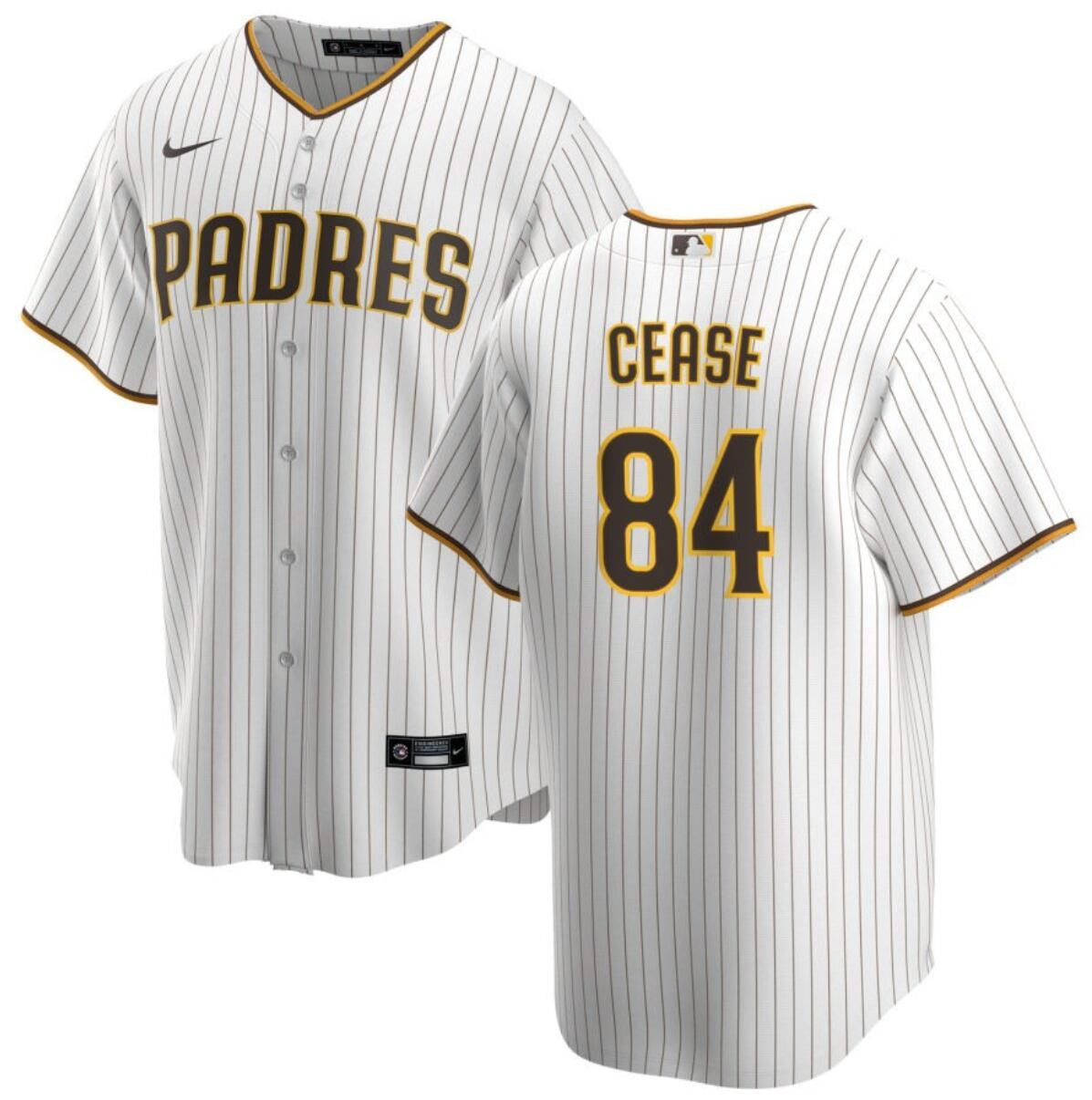 Men's San Diego Padres #84 Dylan Cease White Cool Base Stitched Baseball Jersey Men's San Diego Padres #84 Dylan Cease White Cool Base Stitched Baseball Jersey