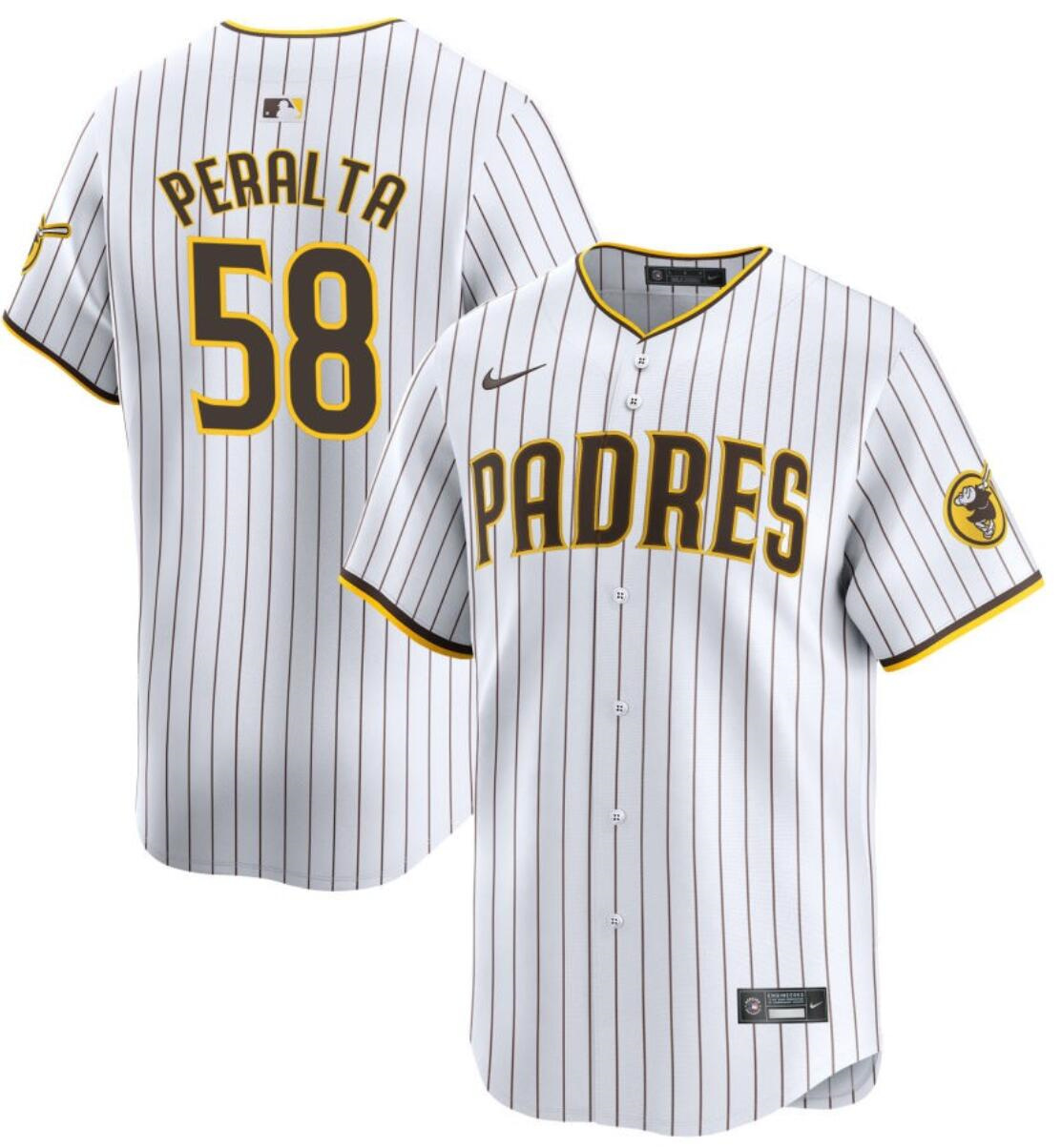 Men's San Diego Padres #58 Wandy Peralta White Cool Base Stitched Baseball Jersey Men's San Diego Padres #58 Wandy Peralta White Cool Base Stitched Baseball Jersey