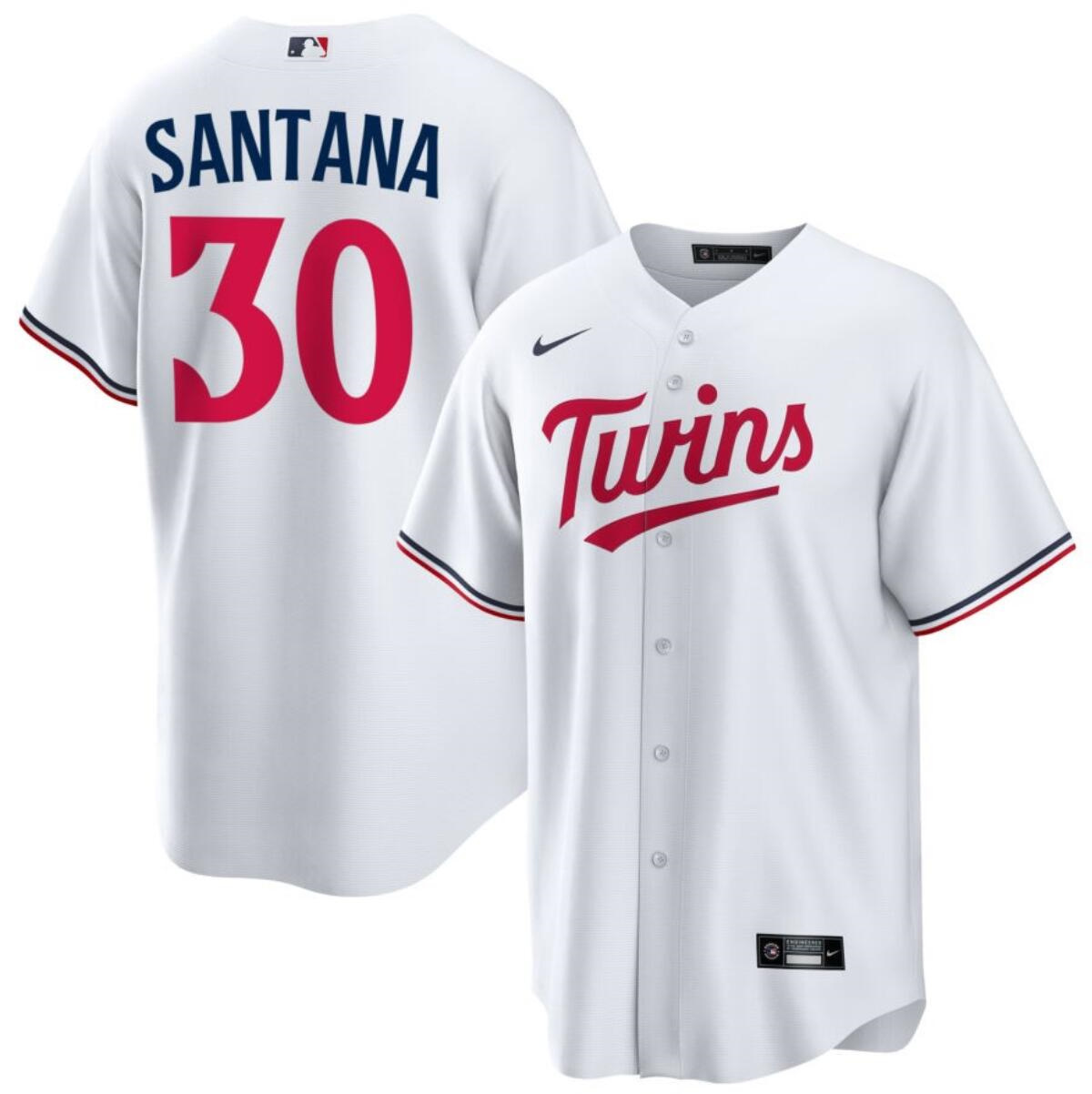 Men's Minnesota Twins #30 Carlos Santana White Cool Base Stitched Baseball Jersey Men's Minnesota Twins #30 Carlos Santana White Cool Base Stitched Baseball Jersey