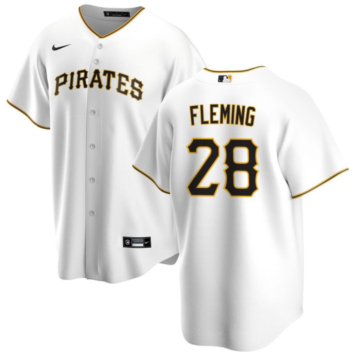 Men's Pittsburgh Pirates #28 Josh Fleming White Cool Base Stitched Baseball Jersey Men's Pittsburgh Pirates #28 Josh Fleming White Cool Base Stitched Baseball Jersey