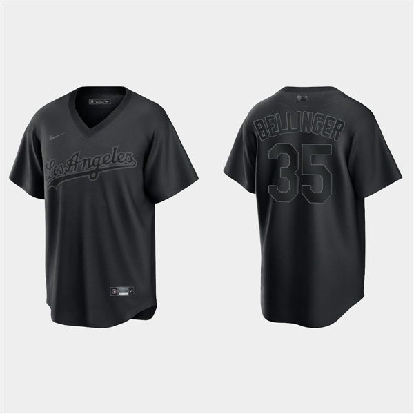 Men's Los Angeles Dodgers #35 Cody Bellinger Black Pitch Black Fashion Replica Stitched Jersey Men's Los Angeles Dodgers #35 Cody Bellinger Black Pitch Black Fashion Replica Stitched Jersey