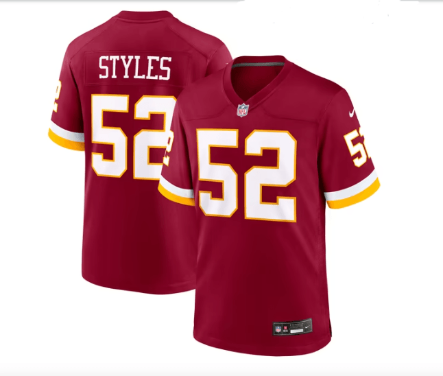 Men's Washington Commanders #52 Sonny Styles Red Burgundy Team Game Jersey