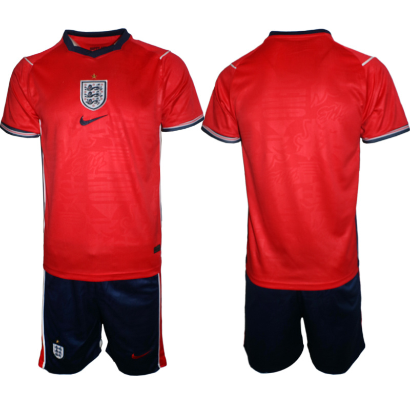 Men's England 2026 Red Away Soccer Jersey Suit