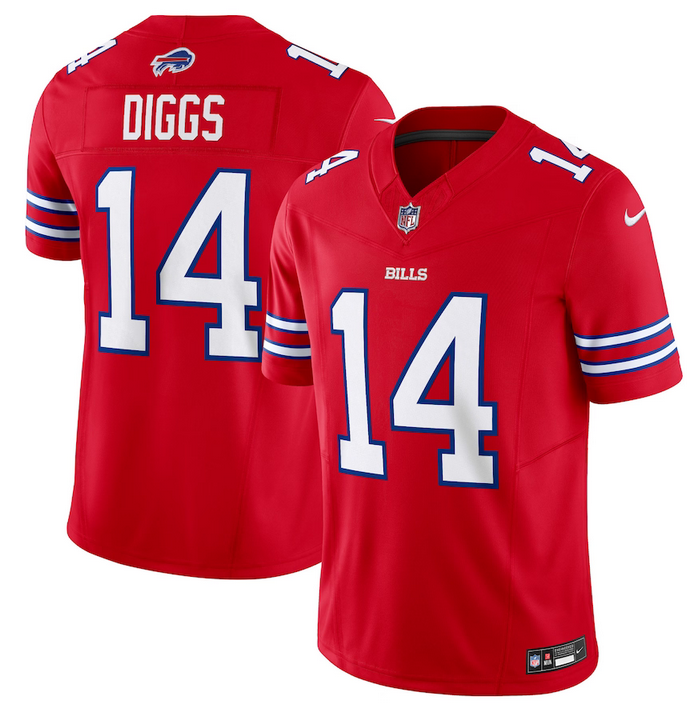 Men's Buffalo Bills #14 Stefon Diggs Red 2023 F.U.S.E. Vapor Untouchable Limited Stitched Jersey Men's Buffalo Bills #14 Stefon Diggs Red 2023 F.U.S.E. Vapor Untouchable Limited Stitched Jersey