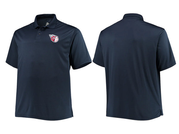Men's Cleveland Guardians Navy Big and Tall Two-Pack Polo T-Shirt Men's Cleveland Guardians Navy Big and Tall Two-Pack Polo T-Shirt
