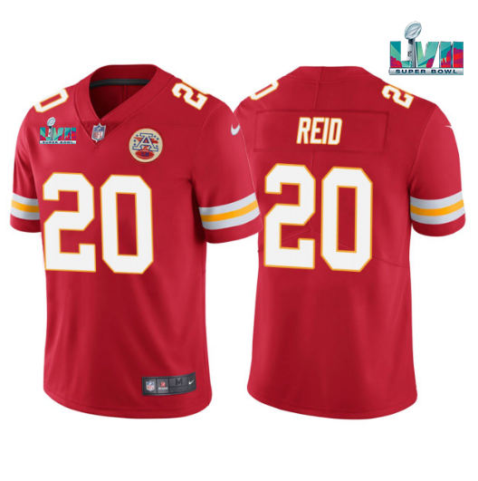 Men’s Kansas City Chiefs #20 Justin Reid Red Super Bowl LVII Patch Vapor Untouchable Limited Stitched Jersey Men’s Kansas City Chiefs #20 Justin Reid Red Super Bowl LVII Patch Vapor Untouchable Limited Stitched Jersey