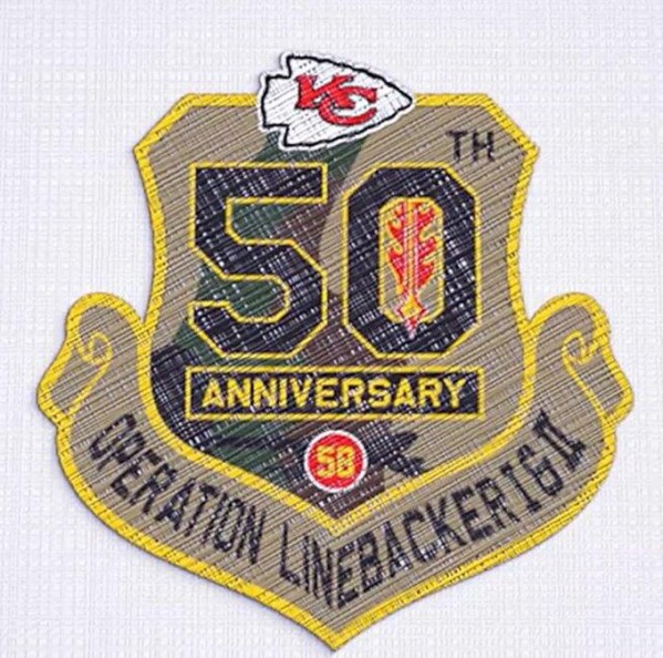 Kansas City Chiefs 50th Anniversary Of Operation Linebacker Patch Kansas City Chiefs 50th Anniversary Of Operation Linebacker Patch