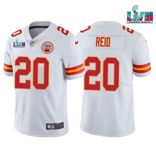 Men’s Kansas City Chiefs #20 Justin Reid White Super Bowl LVII Patch Vapor Untouchable Limited Stitched Jersey Men’s Kansas City Chiefs #20 Justin Reid White Super Bowl LVII Patch Vapor Untouchable Limited Stitched Jersey