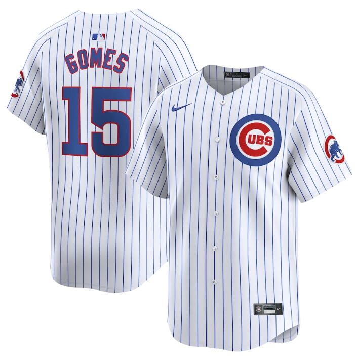 Men's Chicago Cubs #15 Yan Gomes White 2024 Home Limited Stitched Baseball Jersey Men's Chicago Cubs #15 Yan Gomes White 2024 Home Limited Stitched Baseball Jersey