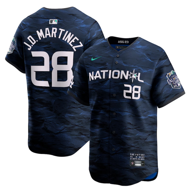 Men's Los Angeles Dodgers #28 J.D. Martinez Royal 2023 All-star Cool Base Stitched Jersey Men's Los Angeles Dodgers #28 J.D. Martinez Royal 2023 All-star Cool Base Stitched Jersey